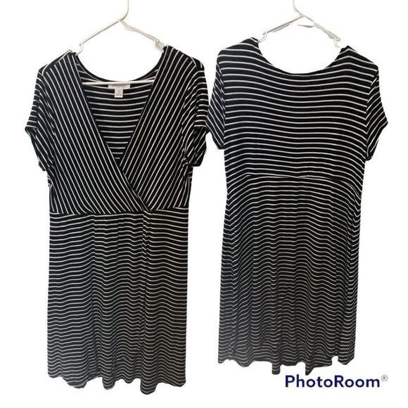 Motherhood Maternity Striped Dress - Picture 1 of 4